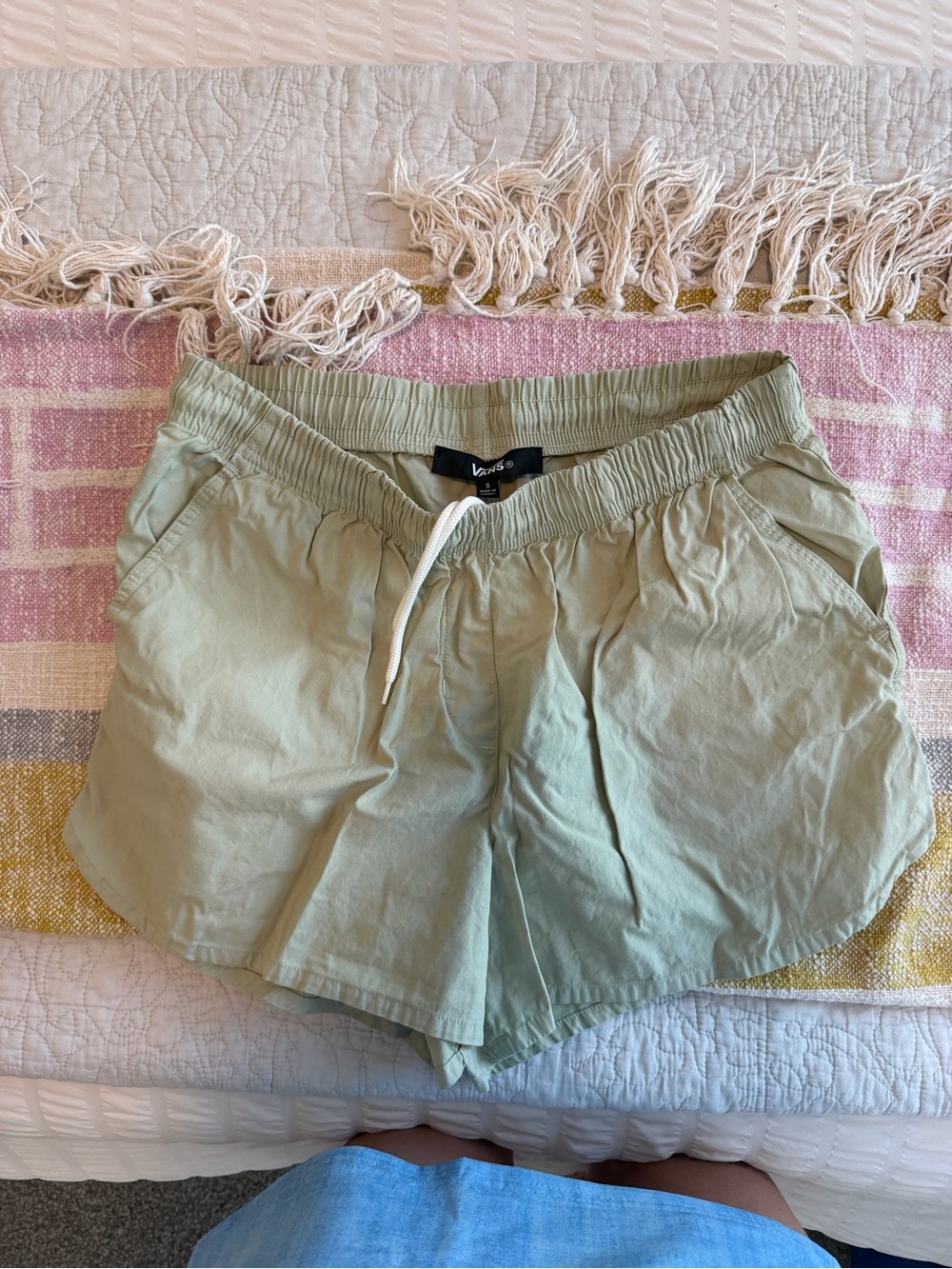 Vans Olive Green Drawstring Women’s Shorts Small